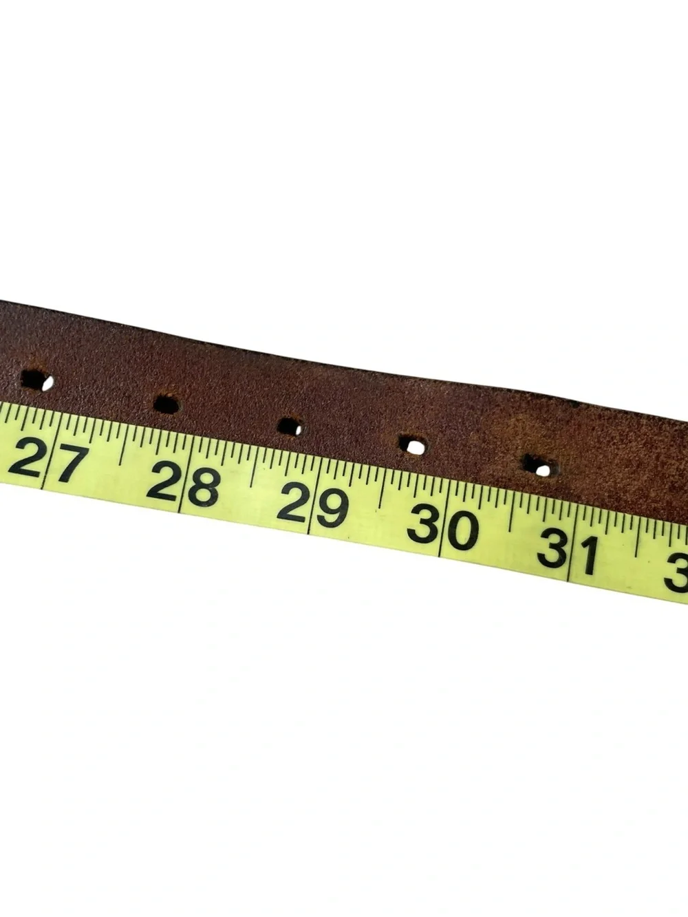 Vintage 70s Cow Leather Brown Belt Men's 29